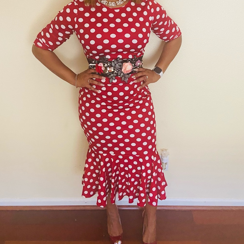 Red and White Polkadot Dress - Picture 2 of 2
